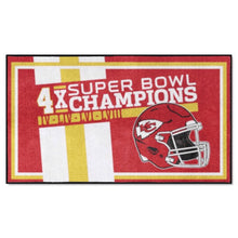 Kansas City Chiefs 4- Super Bowl Champions Dynasty Rug - 3'x5'