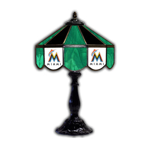 Miami Marlins Glass Table Lamp - 21"
