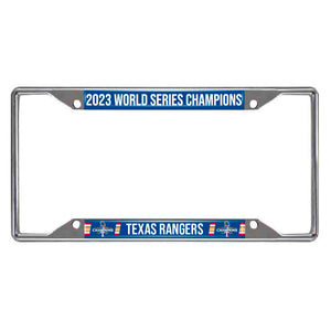 Texas Rangers 2023 World Series Champions License Plate Frame