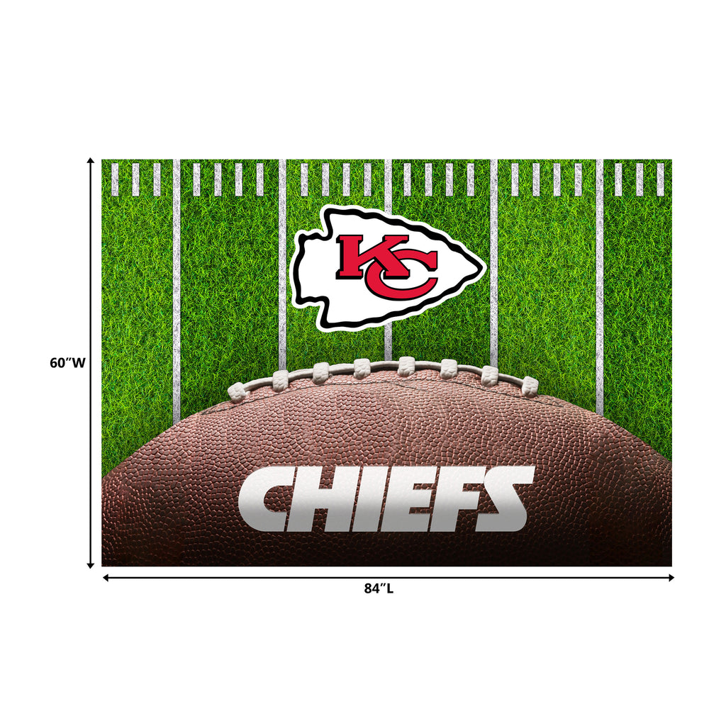 Kansas City Chiefs Football Field Washable Area Rug - 5'x7