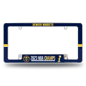 Denver Nuggets 2023 NBA Champions All Over Chrome License Plate Frame