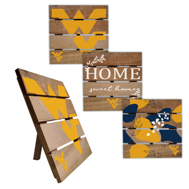 West Virginia Mountaineers Four-Piece Hot Plate Set