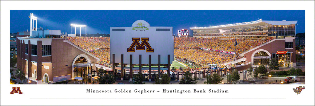 Minnesota Golden Gophers Football Panoramic Picture - Huntington Bank  Stadium Fan Cave Decor