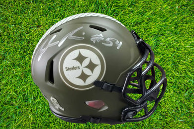 Zach Frazier Pittsburgh Steelers Salute To Service Signed Mini Helmet JSA