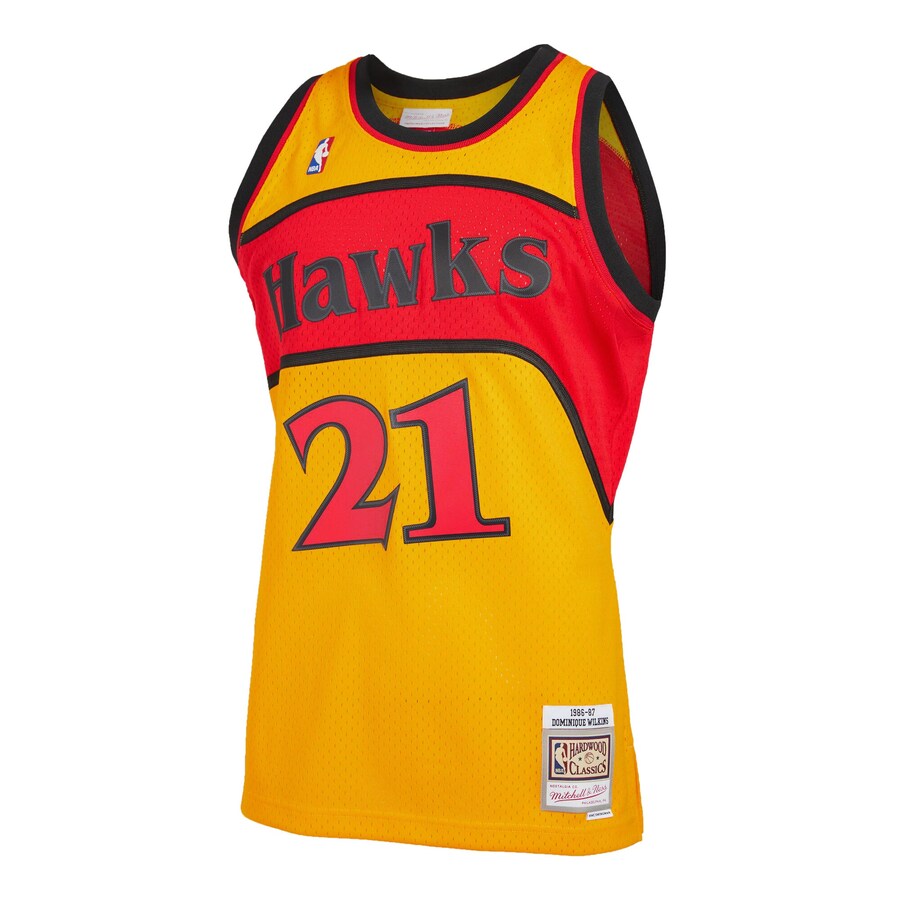 Men's Mitchell & Ness Red Atlanta Hawks Hardwood Classics