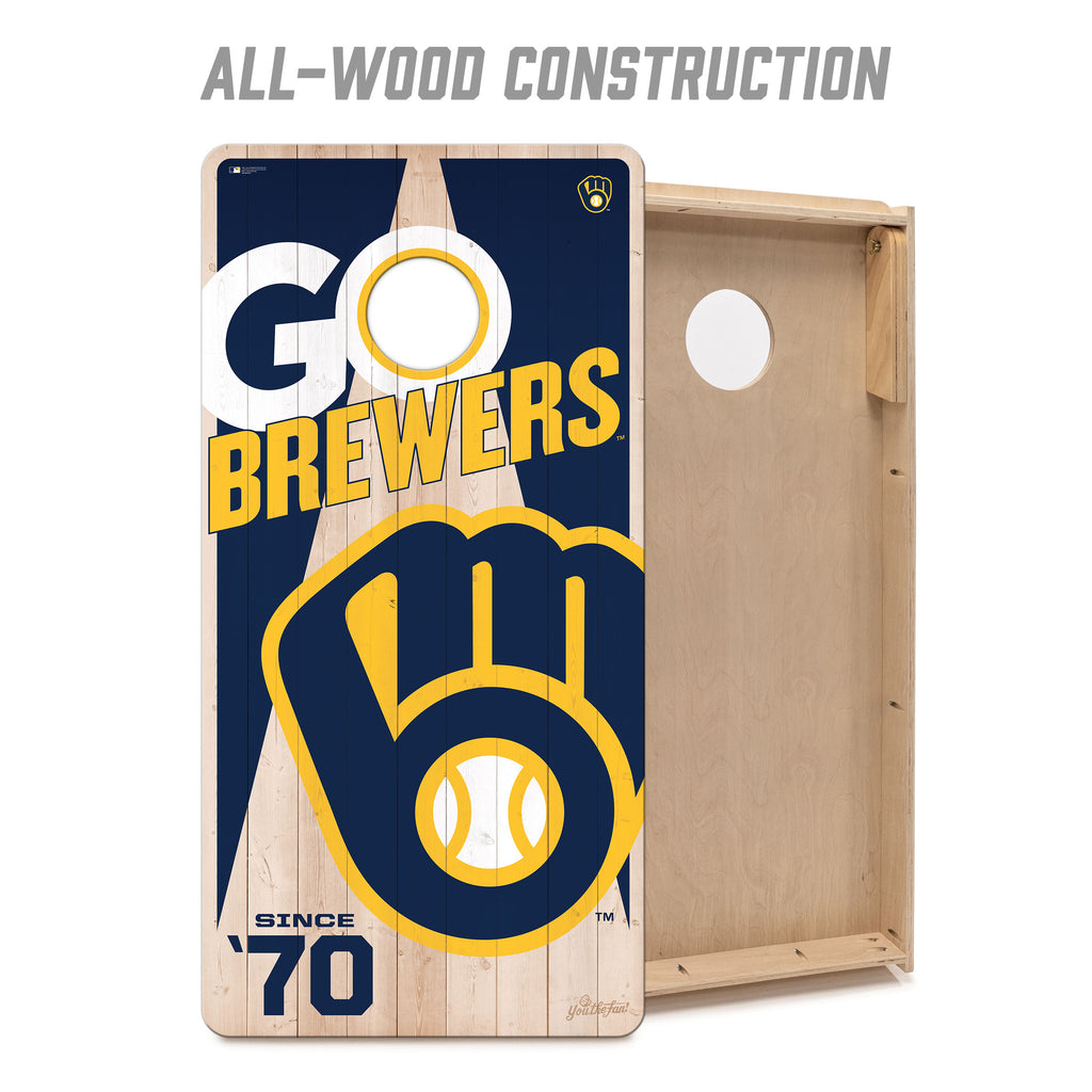Milwaukee Brewers 2'x4' Cornhole Game with Bags – Sports Fanz Milwaukee Brewers 2'x4' Cornhole Game with Bags – Sports Fanz