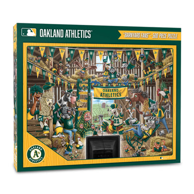 Oakland Athletics Barnyard Fans 500 Piece Puzzle