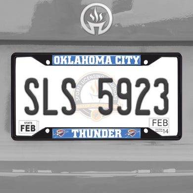 Oklahoma City Thunder Black License Plate Frame