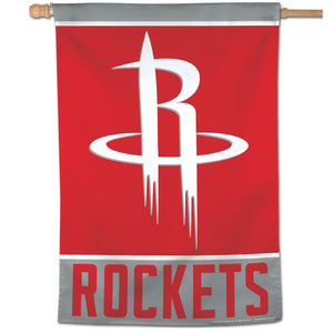 Houston Rockets Wordmark Vertical Flag 28"x40"                                                                                  