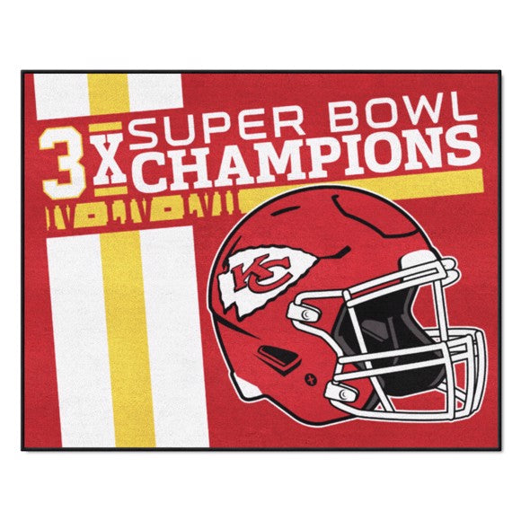 FANMATS 5782 Kansas City Chiefs All-Star Rug - 34 in. x 42.5 in. Sports Fan  Area Rug, Home Decor Rug and Tailgating Mat