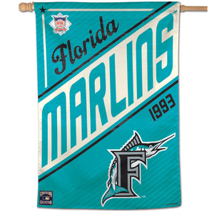 Miami Marlins Cooperstown Vertical Flag - 28"x40" 