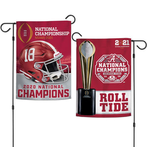 Alabama Crimson Tide 2020 CFP National Champions Garden Flag -12"x18"