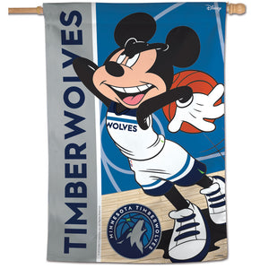 Minnesota Timberwolves Mickey Mouse Vertical Flag 28"x40"                                                                        
