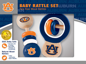 Auburn Tigers Baby Rattle Set