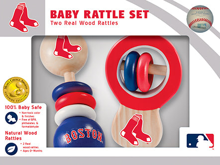 BabyFanatic Wood Push And Pull Toy - MLB Atlanta Braves