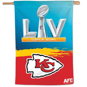 Kansas City Chiefs 2020 AFC Champion SB LIV Vertical Flag - 28"x40"