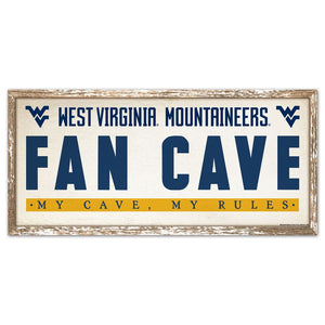 West Virginia Mountaineers Fan Cave Wood Sign