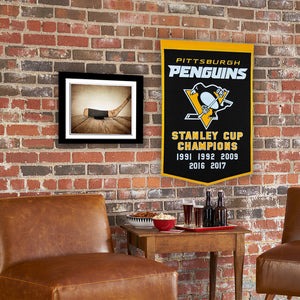 Pittsburgh Penguins Dynasty Champions Wool Banners - 24"x36"