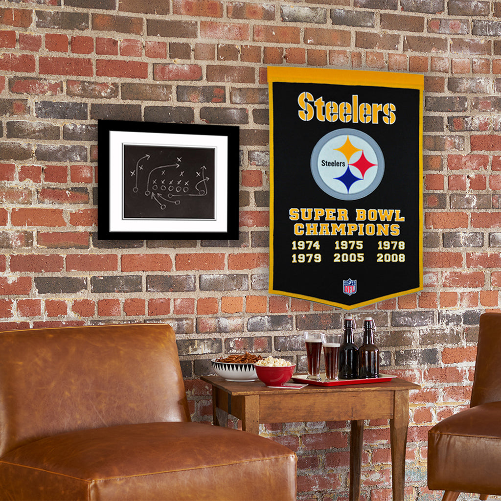 Pittsburgh Steelers Super Bowl Banner Collection and Two Bronze Coins