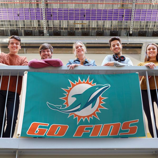 WinCraft Miami Dolphins 3' x 5' Classic 1-Sided Deluxe Flag