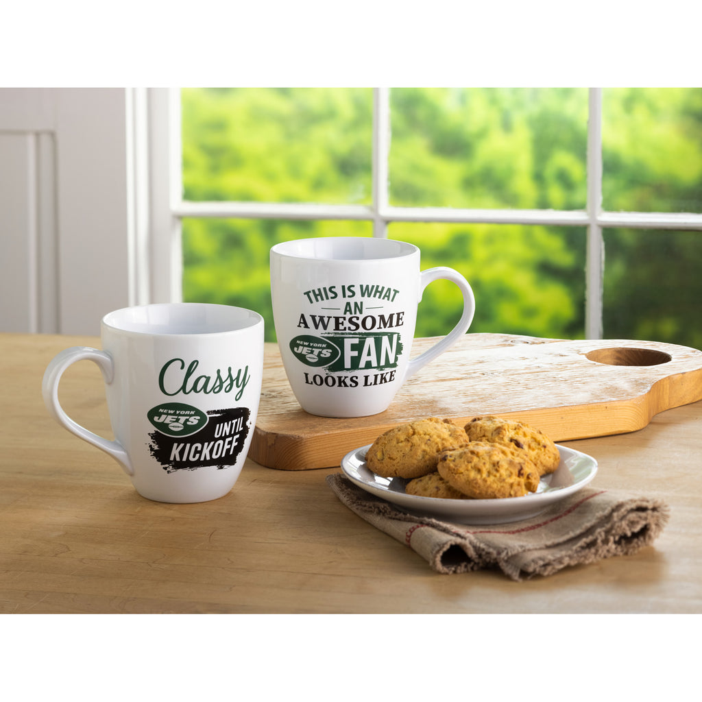 New York Jets, Ceramic Cup O'Java 17oz Gift Set – Sports Fanz