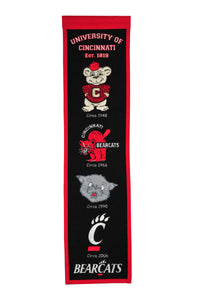 Cincinnati Bearcats Heritage Banner - 8"x32"