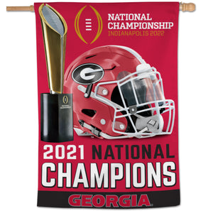 Georgia Bulldogs 2021 CFP National Champions Vertical Flag -28"x40"