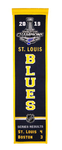 St. Louis Blues 2019 Stanley Cup Champions Heritage Banner - 8"x32"