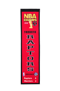 Toronto Raptors 2019 NBA Champions Heritage Wool Banner 8"x32"