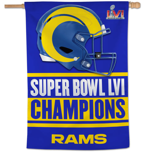 Los Angeles Rams Super Bowl LVI Champions Vertical Flag - 28
