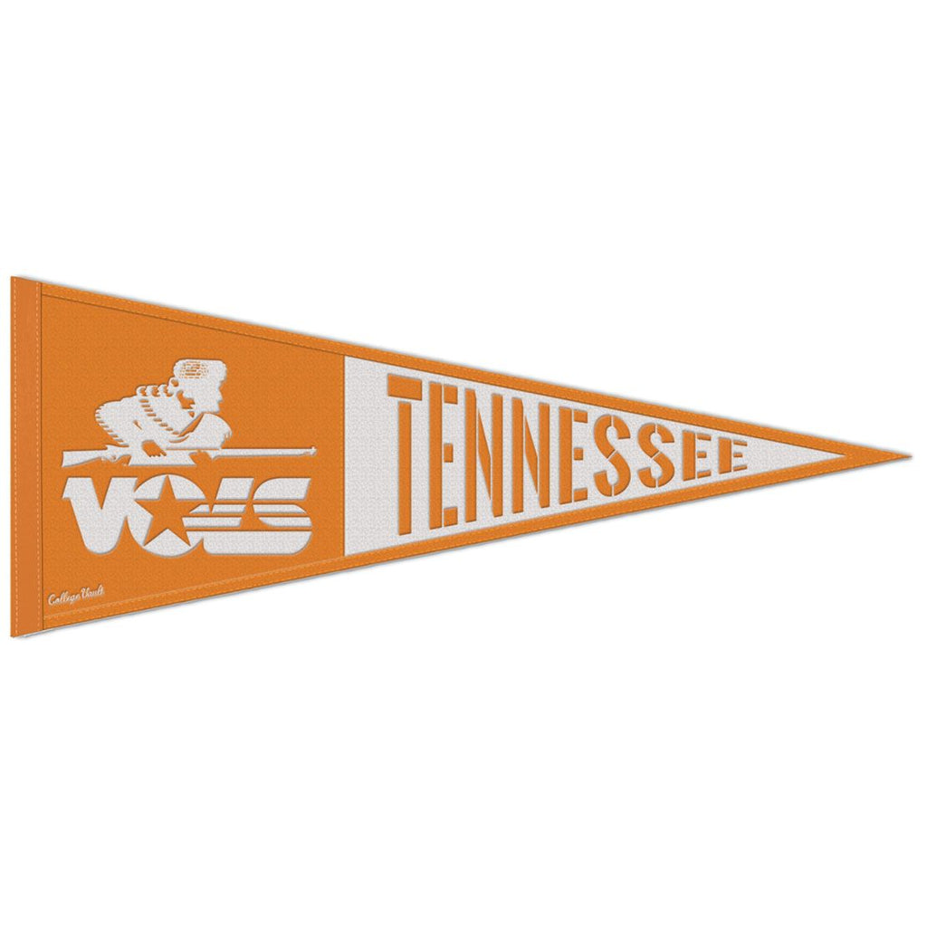Tennessee Volunteers Retro Logo Wool Pennant 13"x32" Sports Fanz