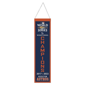 Houston Astros 2022 World Series Champions Wool Banner - 8"x32"