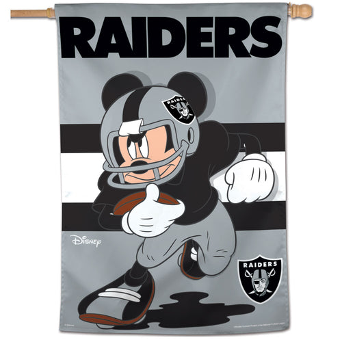 Oakland Raiders Mickey Mouse Vertical Flag - 28