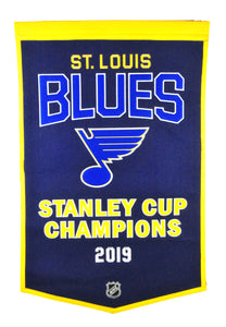 St. Louis Blues Stanley Cup Champions Dynasty Wool Banner - 24"x36"