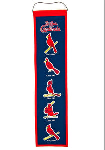 St. Louis Cardinals Heritage Banner - 8"x32"