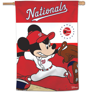 Washington Nationals Mickey Mouse Vertical Flag - 28"x40"                                                                                                        