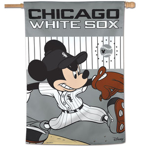 Chicago White Sox Mickey Mouse Vertical Flag - 28"x40"
