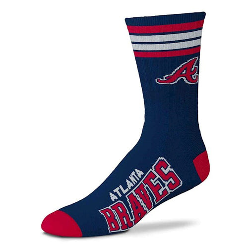 Atlanta Braves 4 Stripe Deuce Socks
