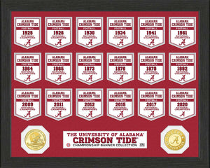 Alabama Crimson Tide 2020 CFP National Champions Banner Bronze Coin Photo Mint