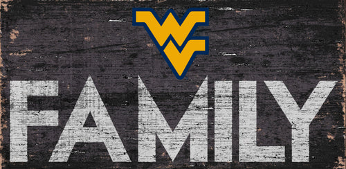 West Virginia Mountaineers Family Wood Sign