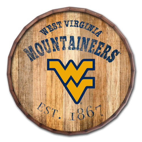 West Virginia Mountaineers Established Date Barrel Top -16