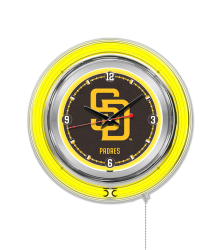 San Diego Padres Double Neon Wall Clock - 15