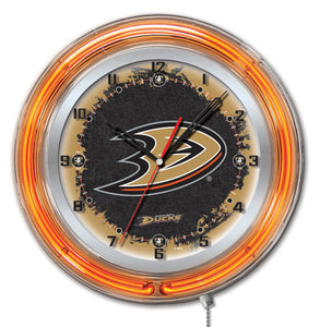 Anaheim Ducks Double Neon Wall Clock - 19 "