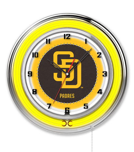 San Diego Padres Double Neon Wall Clock - 19