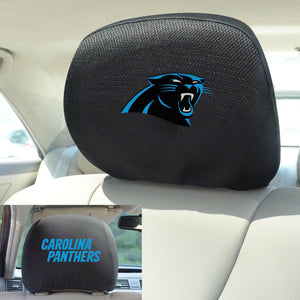 Carolina Panthers Set of 2 Headrest Covers 