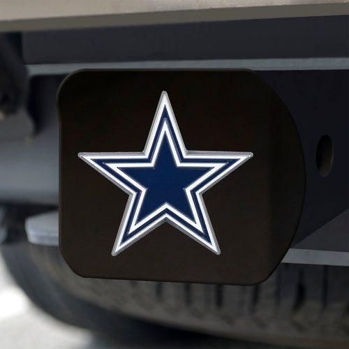 Dallas Cowboys Color Emblem On Black Hitch Cover