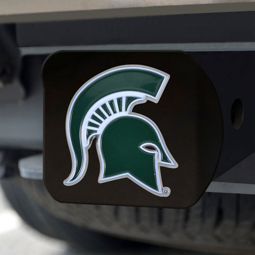 Michigan State Spartans Color Emblem On Black Hitch 