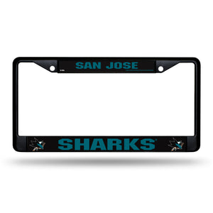 San Jose Sharks Black Chrome License Plate Frame