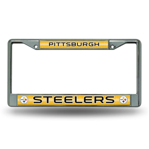Pittsburgh Steelers Bling Chrome License Plate Frame 