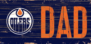 Edmonton Oilers DAD Wood Sign - 6"x12"